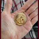 Vintage St Barbara Catholic Religious Gold Tone Medal Medallion Charm Pendant