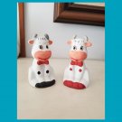 Vintage 80s Cutest Ceramic Cows Salt and Pepper Shakers