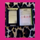 NEW Old Stock IN BOX ZIPPO Lighter SIlver Chrome Metal Windproof MADE IN USA Original Box Sealed
