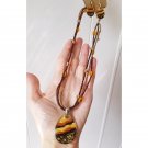 KC Boho Retro Earrings & Beaded Pendant Necklace Set NEW autumn fall colors