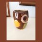 Groovy Retro Vintage Style Ceramic Owl Mug Coffee Cup 12 oz.