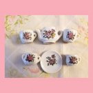 Vintage 60s 70s Children’s Ceramic Miniature Toy Tea Set 6-Piece JAPAN