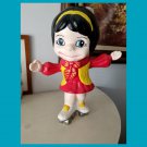 Vintage 70s Atlantic Mold Smiling Girl Roller Skating Large 12” Ceramic Figure