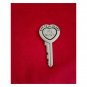 Vintage 90s KEY TO MY HEART #1 AUNT Silver Key Spinning Heart Trinket Keepsake Memento