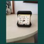 Vintage 70s EQUITY Folding Travel Windup Alarm Clock in case Works GREAT!