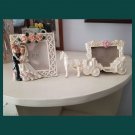 Vintage Y2K Bride & Groom Horse & Carriage Bridal Wedding Hand-painted Ceramic Photo Frames Lot of 2 Vintage Y2K Bride & Groom Horse & Carriage Bridal Wedding Hand-painted Ceramic Photo Frames Lot of 2