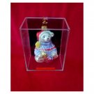 Vintage Y2K Designers Studio Hand Painted Glass Christmas Bear Hanging Tree Ornament New in box NWT