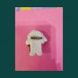 Vintage 80s Easter Unlimited White Bunny Rabbit Holding Chocolate Bunny Pin Brooch