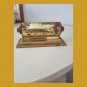 Vintage MCM Brass Metal Perpetual Rolling Day Date Desk Calendar