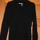 Classiques Entier Black Wool Long Sleeve Sweater Crossover Front Nordstrom