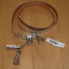 NWT Sperry Top Sider Silver Metallic Belt 1/2" Wide Size Large Nordstrom $38