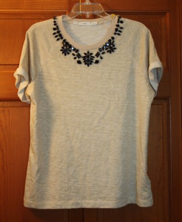 NWD Gibson Basic Rolled Sleeve Crew Neck Embellished Sweatshirt Nordstrom $95