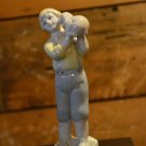 Boy and his dog porcelain figurine prestige collectors club