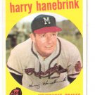 1959 Topps baseball #322 Harry Hanebrink with trade line