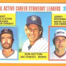 1984 Topps Tiffany #716 strikeout leaders Sutton