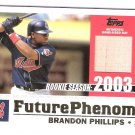 2003 Topps Traded Future Phenoms bat Brandon Phillips