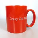 Crazy Cat Lady Oversized Coffee Mug Red Large Handle Microwave Dishwasher Safe