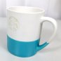 Starbucks Hand Dipped Siren Etched Coffee Mug 14 oz Blue White 2014