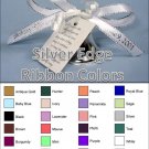 Personalized Favor Ribbons - Silver Edge - Width:3/8" Length:12" (Qty 25)