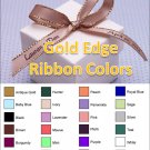 Personalized Favor Ribbons - Gold Edge - Width:3/8" Length:12" (Qty 25)