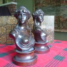 2 BRONZE 19TH CENTURY SCULPTURES BY BELGIAN ARTIST JEF LAMBEAUX