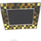 4 x 6 Blue & Gold Yellow Glass Silver Tone Metal Picture Frame Photo 4x6 Pier 1