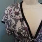 Belle du Jour Medium V-neck empire Shirt Cover-up Black Gray Purple