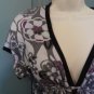 Belle du Jour Medium V-neck empire Shirt Cover-up Black Gray Purple