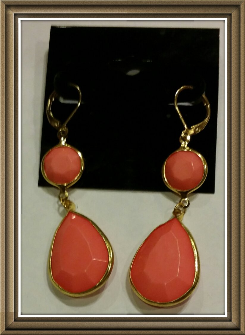 Peach Dangle Earrings
