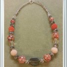 Chunky Coral & Silver Necklace