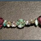 Purple & Green Rhinestone Bracelet