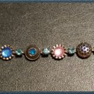 Pink & Blue Rhinestone Bracelet