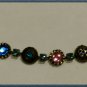 Pink & Blue Rhinestone Bracelet