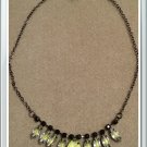 Yellow & Black Rhinestone Necklace