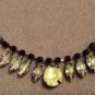 Yellow & Black Rhinestone Necklace