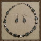 Blue Necklace and Earrings