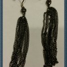 Long Black Chain Earrings