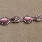 Pink Stone & Rhinestone Bracelet