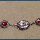 Red & Clear Rhinestone Bracelet