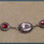 Red & Clear Rhinestone Bracelet