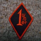 Black & Orange 1%er Embroidered Biker Patch