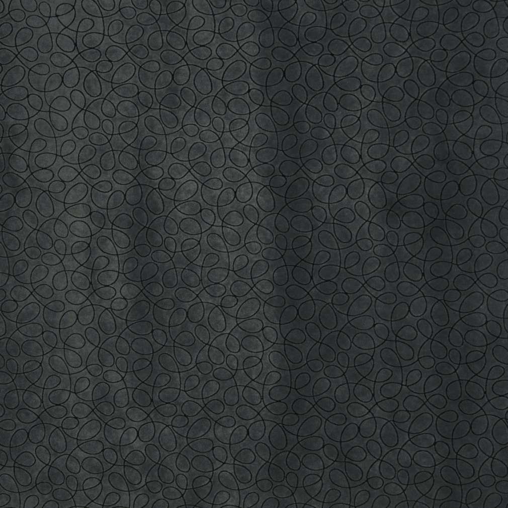 54"" B357 Grey, Abstract Curls Microfiber Upholstery Fabric By The Yard