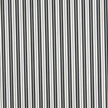 54"" B467 Black, Ticking Striped Indoor Outdoor Marine Scotchgard Upholstery Fabric By The Yard