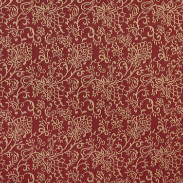 B607 Red, Contemporary Floral Jacquard Woven Upholstery Fabric By The Yard | 54"" Wide