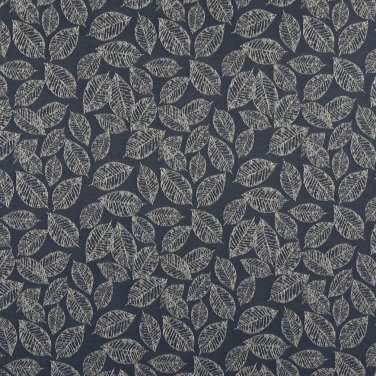 B618 Navy Blue, Floral Leaf Jacquard Woven Upholstery Fabric By The Yard | 54"" Wide