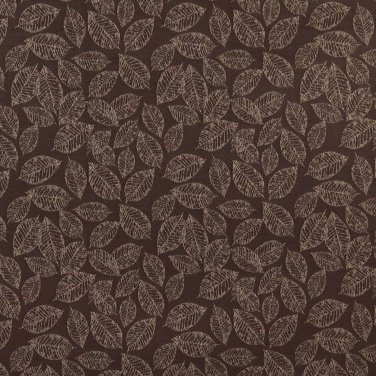 B621 Brown, Floral Leaf Jacquard Woven Upholstery Fabric By The Yard | 54"" Wide