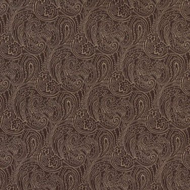 B630 Brown, Traditional Paisley Jacquard Woven Upholstery Fabric By The Yard | 54"" Wide