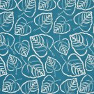 54"" D650 Aqua Blue, Leafy Scotchgarded Outdoor Indoor Marine Fabric By The Yard