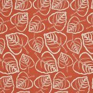 54"" D656 Dark Orange, Leafy Scotchgarded Outdoor Indoor Marine Fabric By The Yard