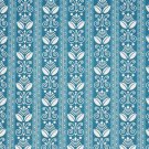 54"" D677 Aqua Blue, Striped Scotchgarded Outdoor Indoor Marine Fabric By The Yard